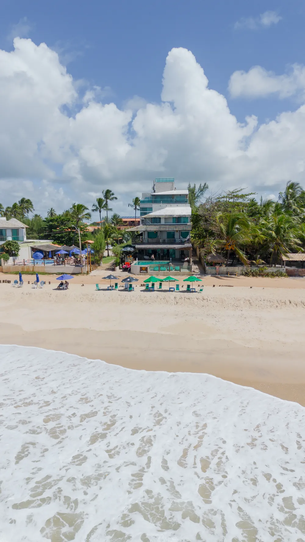 Pousada vista da beira da praia em Porto de Galinhas